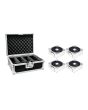 EUROLITE Set 4x AKKU IP Flat Light 1 chrome + Case