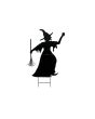 EUROPALMS Silhouette Metal Witch with Broom, 150cm