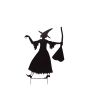 EUROPALMS Slhouette Metal Witch with Broom, 140cm