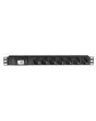 Showgear 19" 1U Socketstrip 7 With breaker