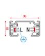 Artecta 1-Phase Track 2000 mm Wit - (RAL9003)