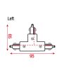 Artecta 1-Phase Left T-Connector Wit (RAL9003)