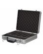 Showgear microfoon case voor 7 micro incl schuim silver