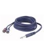 DAP FL333 Splitter van mono jack naar dubbele Cinch/RCA 3 mtr