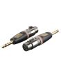 XGA24 - XLR Female 3polig verloop naar  Jack Male stereo gebalanceerd 