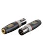 XGA35 - XLR Male 3polig naar stereo jack female verloop  gebalanceerd