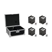 EUROLITE Set 4x AKKU UP-4 QCL Spot QuickDMX + Case