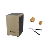 DIMAVERY Set CJ-540 Cajon + Castagnetten + borstels