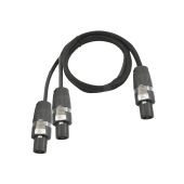 SOMMER CABLE adapterkabel Speakon / 2x Speakon 1mtr zwart