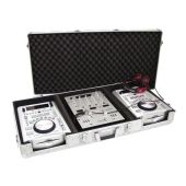 ROADINGER UNIVERSAL CONSOLE DIGI-1 2XCD + 1XMIXER 12INCH Silver