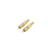 OMNITRONIC RCA plug gold-plated 5.4mm rd/bk 2x