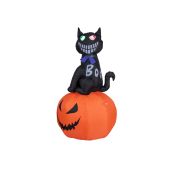  EUROPALMS Halloween Opblaasbaar Figuur Kat met Pompoen 183cm