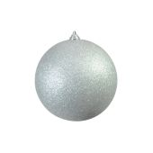 EUROPALMS Deco Kerst Bal 20cm, zilver, glitter