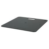 Wentex Baseplate 450(l) x 450(w)mm - 8Kg, Black (powder coated)