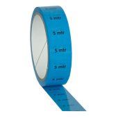 Showgear Markertape 25 mm/33 m "5 m" indicator, blauw