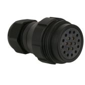 Showtec 19p female extender Short Black, PG29