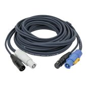 DAP FP18 Hybrid Cable - powerCON & 5-pin XLR - DMX / Power 0.75 m, Blue jacket