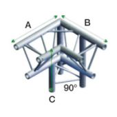 Milos ALM33 - DT22012 Driehoek Decotruss Corner 90° down right apex down
