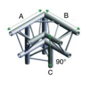 Milos ALM34 - DT22013 Driehoek Decotruss Corner 90° downleft apex down   