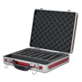 Showgear microfoon case voor 7 micro incl schuim rood