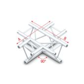 Milos ACM41 - DT22016 90° 4-way horizontal T-cross 90 graden 4-wegs horizontaal