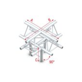 Milos ACM52 - DT22025 Cross + down 5-way, apex up Deco-22 Triangle truss