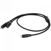 Dap FL100 - Lightning naar 2 RCA male 1,5 mtr verloop kabel