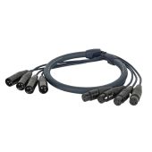 DAP DMX Multi 4-voudig 3-pin XLR 4-Universum Multikabel - 10 mtr