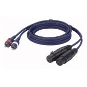 DAP  FL243 verloopkabel van cinch / RCA naar female xlr 3 mtr