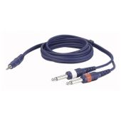 DAP FL313 verloopkabel van stereo mini jack naar 2x mono jack 3 mtr