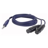 DAP FL37150 - 2 bal. XLR Male 3 p. naar Jack stereo 1,5mtr