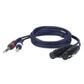 Dap FL43150 - 2 x mono Jack  naar 2 x XLR Female  verloopkabel 1,5 mtr