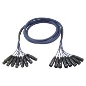 DAP FL60600 8 voudige studio snake 3polig XLR male naar XLR female 6mtr