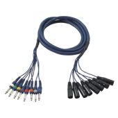 DAP FL62600 8 voudige studio snake 3 polig XLR male naar Mono jack 6 mtr