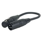 Dap FLA37  	3 pin XLR Male to 5 pin XLR Female 25 cm