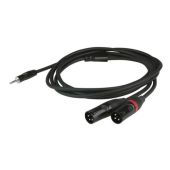 DAP FLX46 - stereo mini Jack naar 2x  XLR  Male 3 polig 6meter lengte