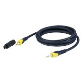 FOP02 - Miniplug > Miniplug 1,5mtr optical cable incl. 2 Toslink adapters