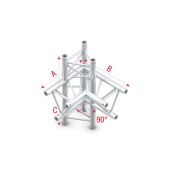 Milos Pro-30 Triangle F Truss - T-Cross vertical 3-way, apex down - 50 cm