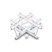 Milos ACF41 Driehoek Truss 90° 4-way horizontal