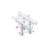 Milos ATF35 Driehoek Truss T-Cross vertical 3-way, apex down