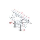 Milos ATF35B Driehoek Truss T-Cross vertical 3-way, apex up 