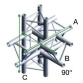 Milos ATF51  FT30021 Driehoek Truss T Cross Up/Down 5-Way