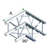 Milos QCU21 Vierkant truss Hoek 90 Graden Incl. Connectors