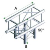 Milos QTB35 - PQ30017 Vierkant Truss  90° T-cross 3-way