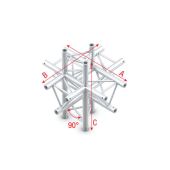 Milos Cross up/down 6-way - 71 cm Kruis omhoog en omlaag 6 richtingen inclusief aansluitingen