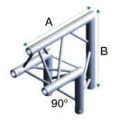 Milos ACU24 - GT30006 Driehoek Truss Hoek 90 Degrees Apex Up