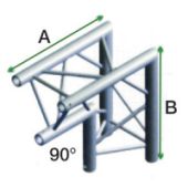 Milos ACU25 - GT30007 Driehoek Truss Hoek 90 Degrees Apex Down Incl. Connectors