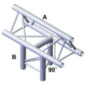 Milos ATU35B - GT30019 Driehoek Truss T-Cross Vertical 3-Way Apex Up