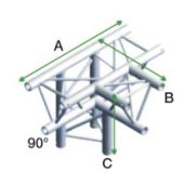 Milos ATU41 - GT30020 Driehoek Truss T-Cross + Down 4-Way