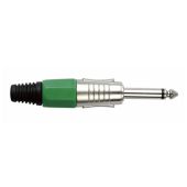 Dap Jackplug 6.3 mm mono groene eindkap